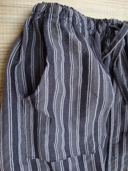 画像3: 綿100％　コットンパンツ グレイ (送料無料) (3)