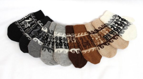 画像2: アルパカ手袋(ミトン付)　送料無料 (2)